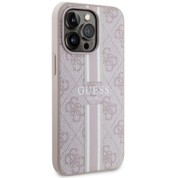 Guess 4G Printed Stripes MagSafe dėklas iPhone 13 Pro Max - rožinis
