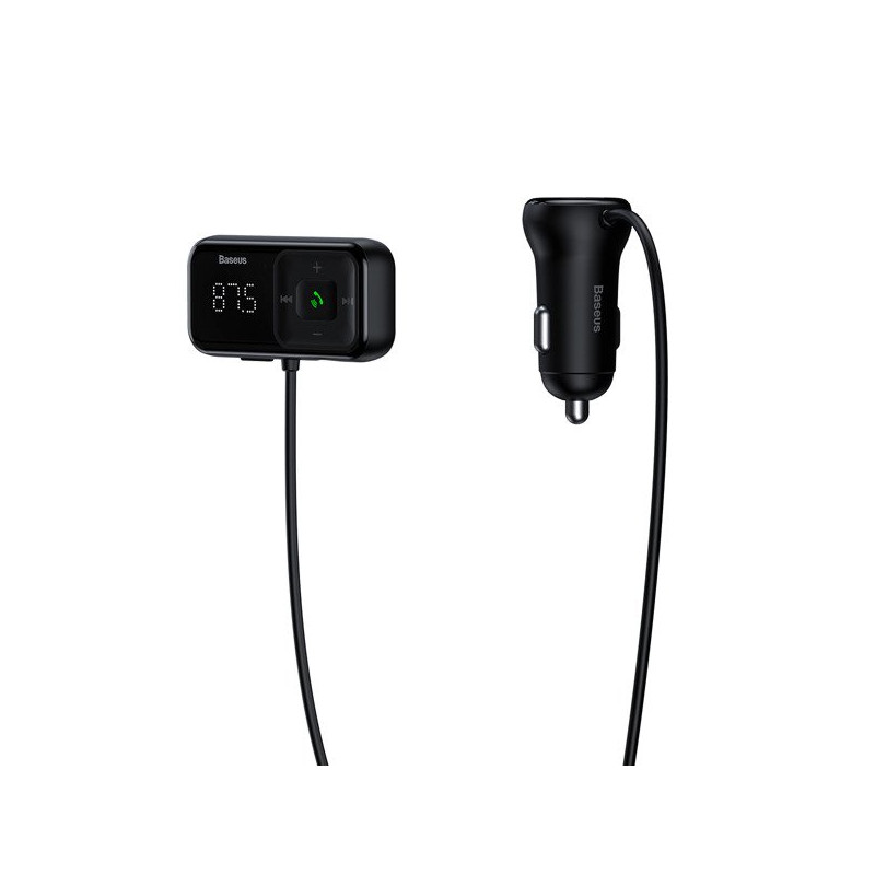 Belaidis Bluetooth FM siųstuvas su įkrovikliu Baseus S-16 (Overseas edition) – juodas