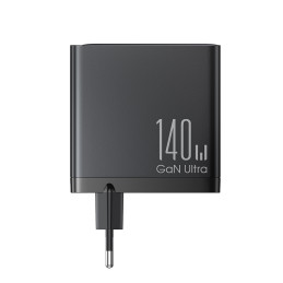 GaN 140W greitas įkroviklis 3 x USB-C / USB-A Joyroom JR-TCG05EU – juodas + USB-C – USB-C 240 W 1,2 m laidas