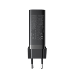 GaN 140W greitas įkroviklis 3 x USB-C / USB-A Joyroom JR-TCG05EU – juodas + USB-C – USB-C 240 W 1,2 m laidas