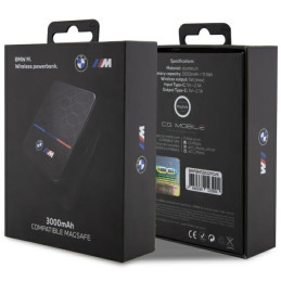 BMW M Collection MagSafe 5W 3000mAh indukcinis maitinimo blokas + laidas - juodas