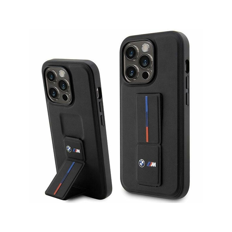 BMW Grip Hot Stamp dėklas iPhone 14 Pro Max - juodas