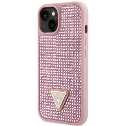 Guess Rhinestone Triangle dėklas iPhone 14 Plus - rožinis