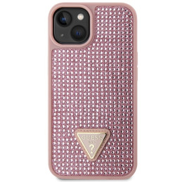 Guess Rhinestone Triangle dėklas iPhone 14 Plus - rožinis
