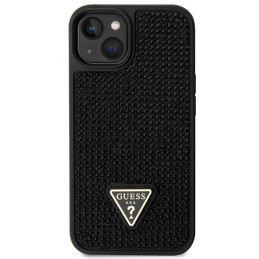 Guess Rhinestone Triangle dėklas iPhone 14 - juodas