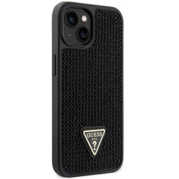 Guess Rhinestone Triangle dėklas iPhone 14 - juodas