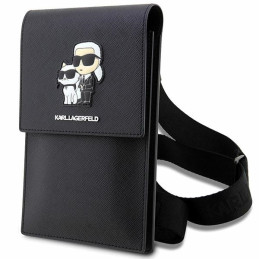Karl Lagerfeld Saffiano Karl&Choupette rankinė - juoda