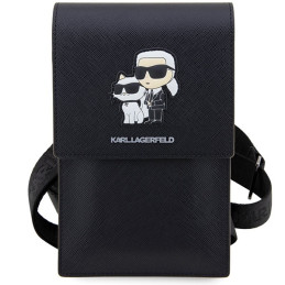 Karl Lagerfeld Saffiano Karl&Choupette rankinė - juoda