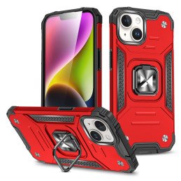 Wozinsky Ring Armor šarvuotas dėklas su pirštų laikikliu iPhone 15 Plus - raudonas