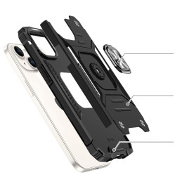 Wozinsky Ring Armor Armor Dėklas, skirtas iPhone 15 Plus – rožinis auksas