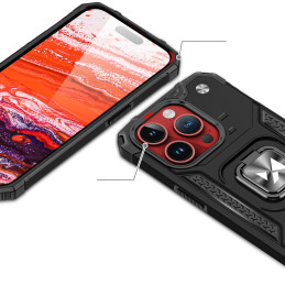 Wozinsky Ring Armor Armored Dėklas, skirtas iPhone 15 Pro Max – rožinis auksas