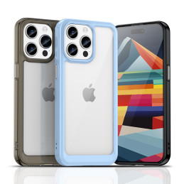 Sustiprintas dėklas su lanksčiu rėmeliu, skirtas iPhone 15 Pro Max Outer Space – raudonas