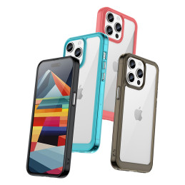 Sustiprintas dėklas su lanksčiu rėmeliu, skirtas iPhone 15 Pro Outer Space – mėlynas
