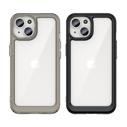 Sustiprintas dėklas su lanksčiu rėmeliu iPhone 15 Plus Outer Space - mėlynas