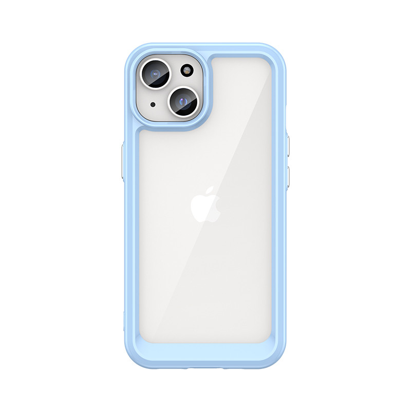 Outer Space sustiprintas dėklas su lanksčiu rėmeliu iPhone 15 - mėlynas