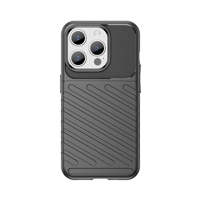 Šarvuotas iPhone 15 Pro Thunder Case – juodas