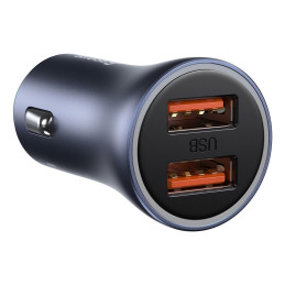 Baseus Golden Contactor Pro greitas automobilinis įkroviklis 2x USB 40 W Quick Charge SCP FCP AFC + USB - USB Type C kab...
