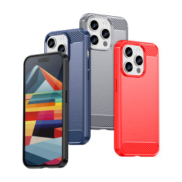Lankstus anglies rašto dėklas iPhone 15 Pro Carbon Case - juodas