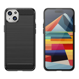 Lankstus anglies rašto dėklas iPhone 15 Plus Carbon Case - mėlynas