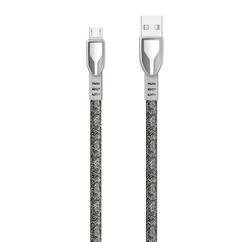 Dudao pintas kabelis USB - micro USB 5 A 1 m pilkas (L3PROM pilkas)