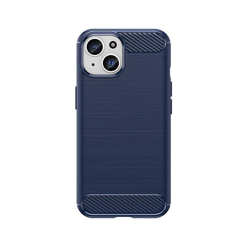 Lankstus anglies dėklas su anglies raštu, skirtas iPhone 15 - mėlynas