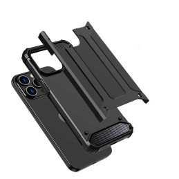 Šarvuotas dėklas iPhone 15 Pro Hybrid Armor - mėlynas
