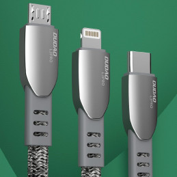 Dudao pintas kabelis USB - micro USB 5 A 1 m pilkas (L3PROM pilkas)