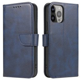 Piniginės dėklas su atvartu, skirtas iPhone 15 Pro Max Magnet Case - mėlynas