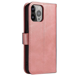 Piniginės dėklas su atvartu, skirtas iPhone 15 Pro Magnet Case - rožinis
