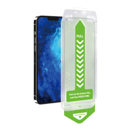 9H grūdintas stiklas su tvirtinimo rėmeliu iPhone 13 Pro Wozinsky Premium Glass - juodas