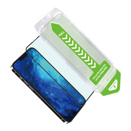 9H grūdintas stiklas su tvirtinimo rėmeliu iPhone 15 Pro Max Wozinsky Premium Glass - juodas