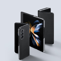 Odinis atverčiamas ir piniginės dėklas, skirtas Samsung Galaxy Z Fold5 5G Dux Ducis Bril – juodas