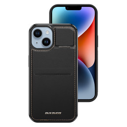 Dux Ducis Rafi Mag piniginės dėklas su 3 viename stovu iPhone 14 Plus su MagSafe ir RFID blokavimu – juodas