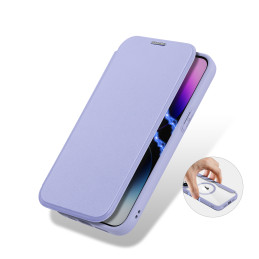 Dux Ducis Skin X Pro dėklas skirtas iPhone 15 Pro Max su MagSafe ir atvartu - violetinė