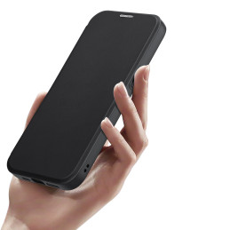 Dux Ducis Skin X Pro dėklas skirtas iPhone 15 Pro Max su MagSafe ir atvartu - juodas