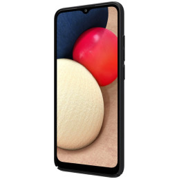 Nillkin Super Frosted Shield sustiprintas dėklo dangtelis Samsung Galaxy A02s EU juodas