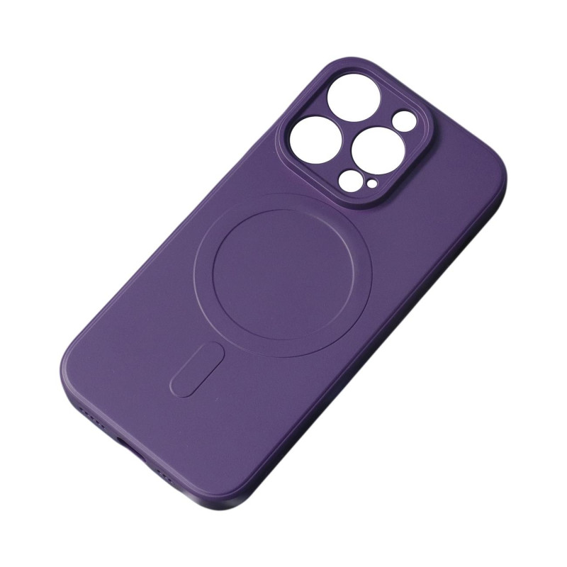 Magnetinis iPhone 13 Pro silikoninis dėklas Magsafe – violetinis