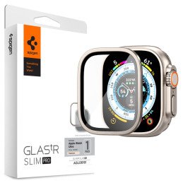 Spigen Glas.tR Slim Pro grūdintas stiklas, skirtas Apple Watch Ultra (49 mm) - smėlio spalvos