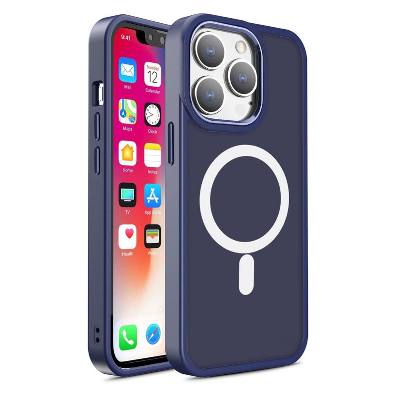 Magnetinis dėklas su MagSafe Color Matte Case iPhone 14 Plus - mėlynas