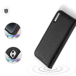 Dux Ducis Hivo RFID blokuojantis piniginės dėklas, skirtas iPhone 15 Plus – juodas