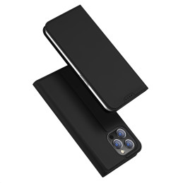 Dux Ducis Skin Pro dėklas iPhone 15 Pro su atvartu ir pinigine - juodas