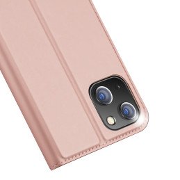 Dux Ducis Skin Pro iPhone 15 Plus dėklas su atvartu ir pinigine - rožinė