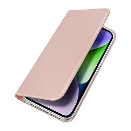 Dux Ducis Skin Pro iPhone 15 Plus dėklas su atvartu ir pinigine - rožinė