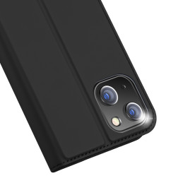 Dux Ducis Skin Pro dėklas iPhone 15 Plus su atvartu ir pinigine - juodas