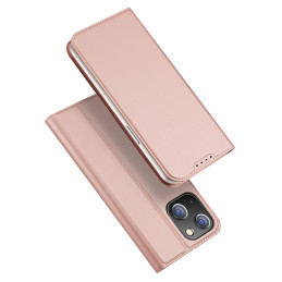 Dux Ducis Skin Pro atverčiamas dėklas ir piniginė iPhone 15 - rožinė