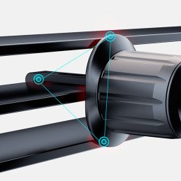 Magnetinis laikiklis su MagSafe indukciniu įkrovikliu 15W Dudao F12MAX ventiliacijos grotelėms - juodas