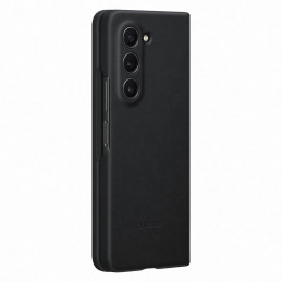 Ekologinės odos dėklas Samsung Galaxy Z Fold 5 - juodas