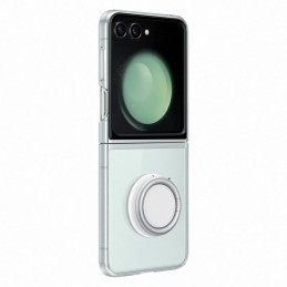 Silikoninis prietaisų dėklas, skirtas Samsung Galaxy Z Flip 5 + USB C 25W sieninis įkroviklis - skaidrus