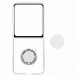 Silikoninis prietaisų dėklas, skirtas Samsung Galaxy Z Flip 5 + USB C 25W sieninis įkroviklis - skaidrus