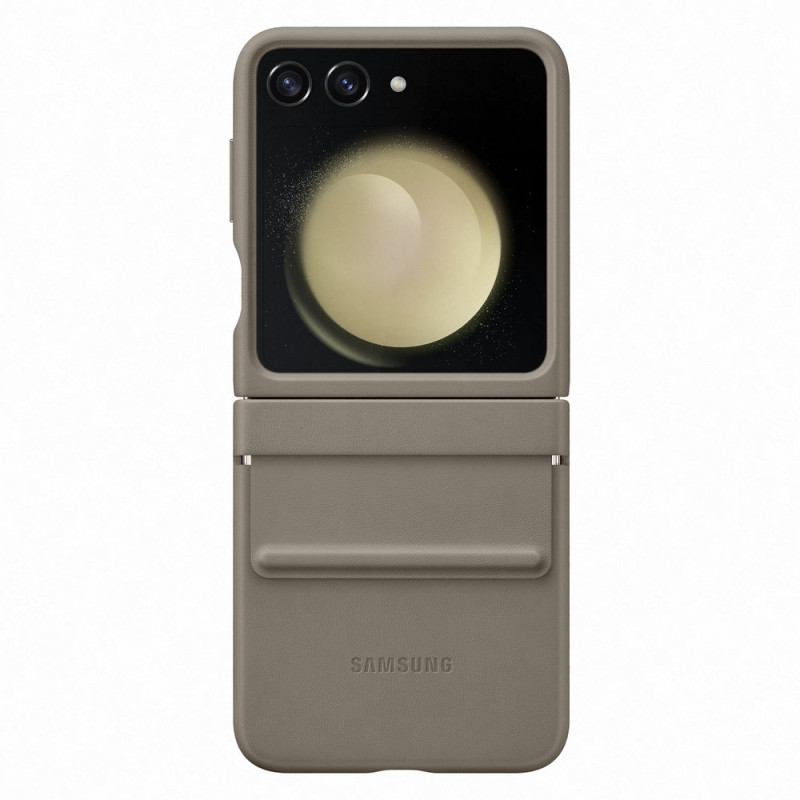 Ekologinės odos dėklas Samsung Galaxy Z Flip 5 - rudas